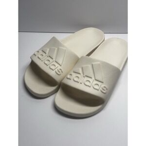 NEW Adidas Unisex Adilette Cream Sandals Slip On Size 9